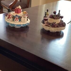 Yankee Candle Snowman and Grape Candle Topper